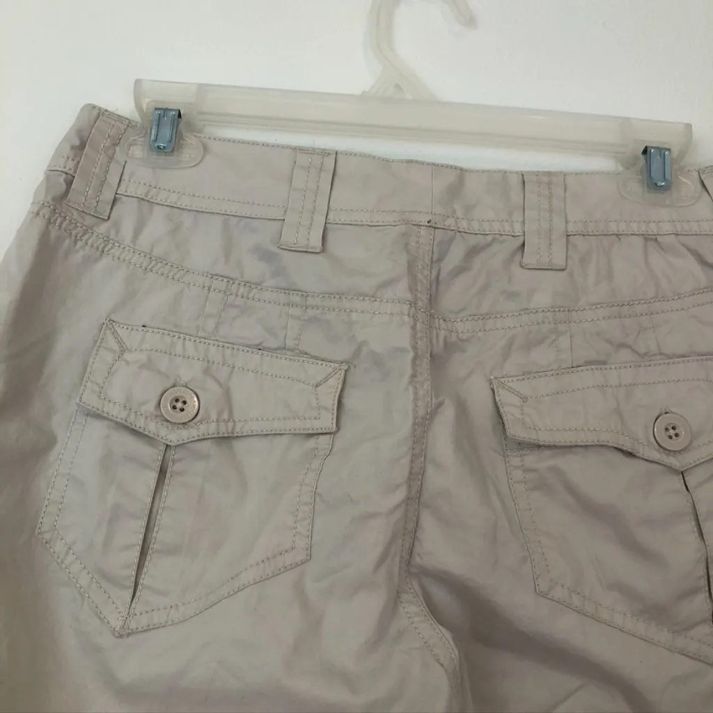 CALVIN KLEIN JEANS Solid Cream 100% Cotton Cuffed Lightweight Bermuda Shorts 4 - Image 6