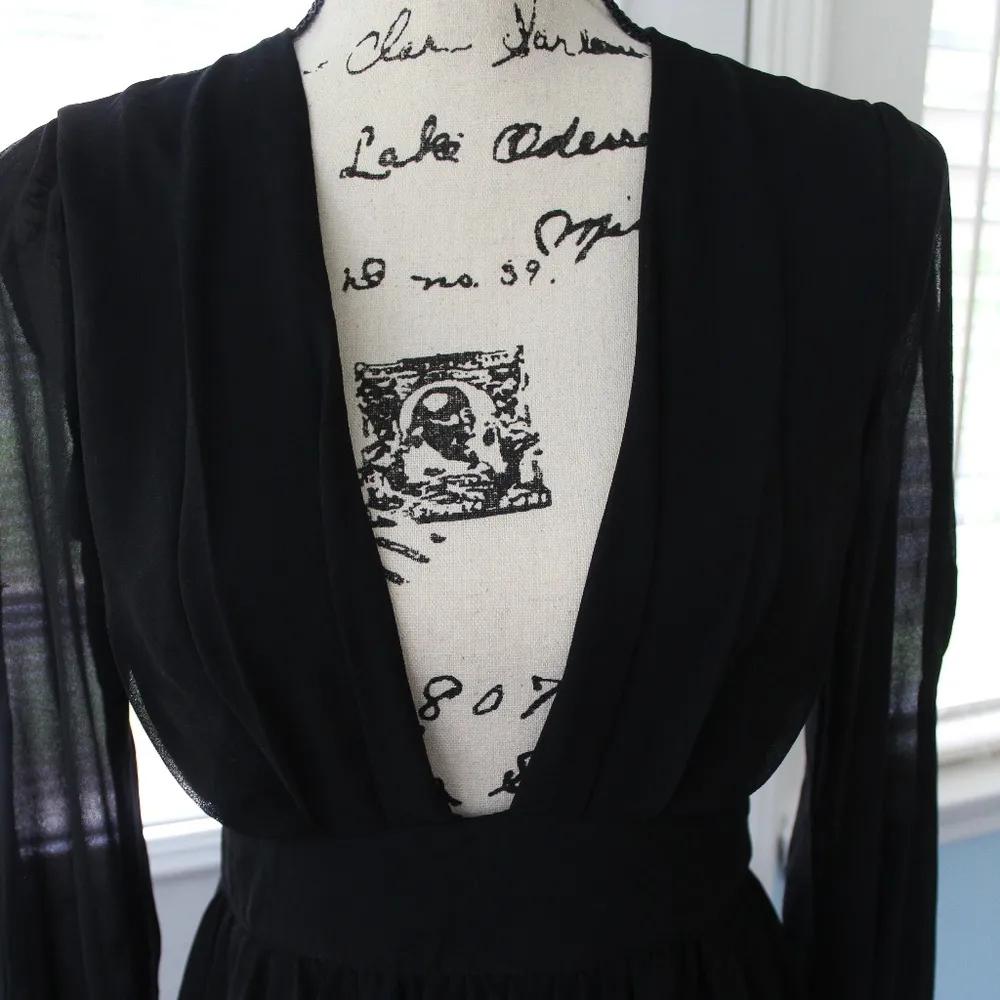 🔥REDUCED 🔥 Fab'rik Black Sheer Elegance Prom Party Dress - Image 2