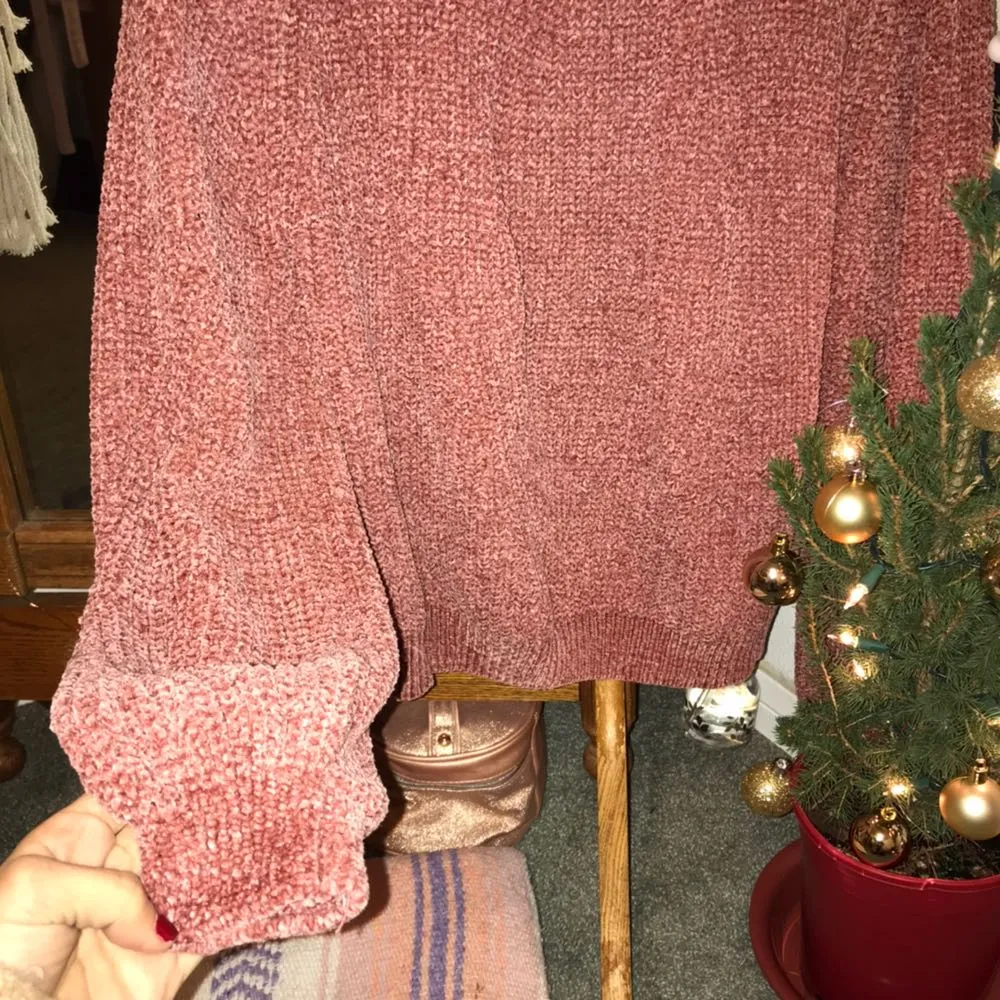 Chenille Sweater Pink Size M - Image 4