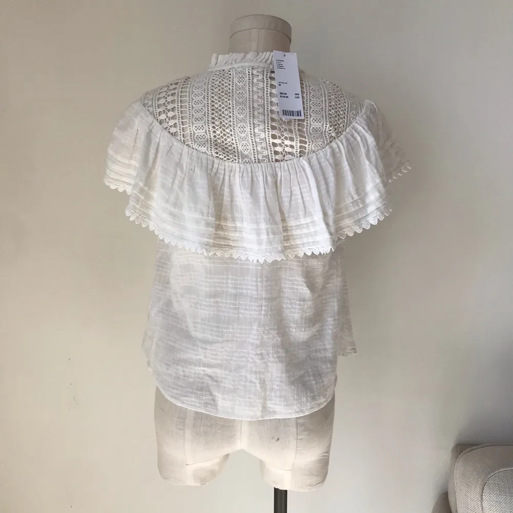 UO Bluebell Ruffle Button-Down Blouse - Image 7