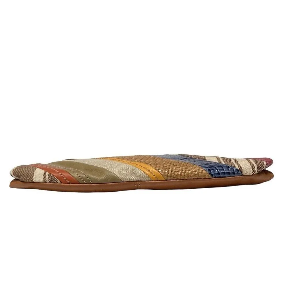 Fossil Retro Y2K leather diagonal patchwork magnetic closure clutch handbag ￼ - Image 6