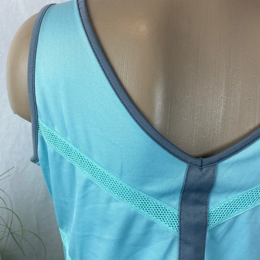 Fila Blue & Gray Strapless Athletic Sporty Tennis Mini Dress L - Image 3