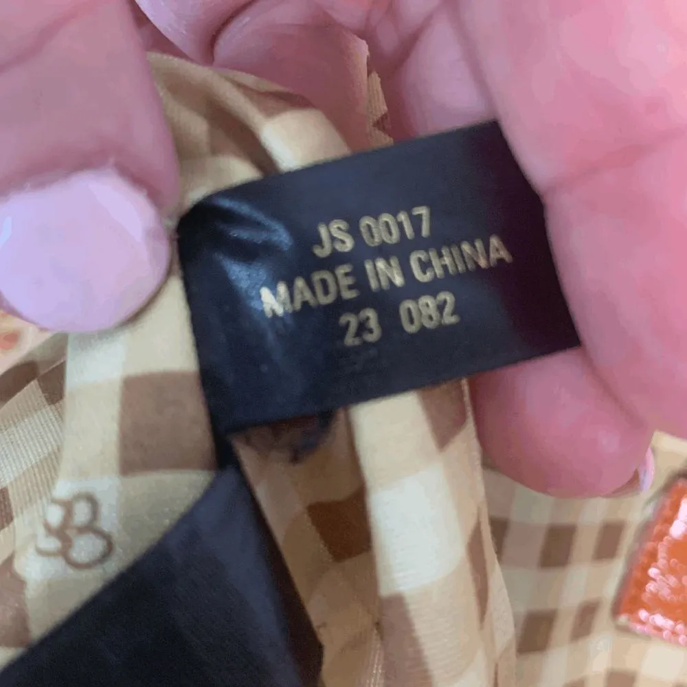 Jessica Simpson Women's Crocodile Pattern Purse Shoulder Hobo Bag Orange Large - Image 3