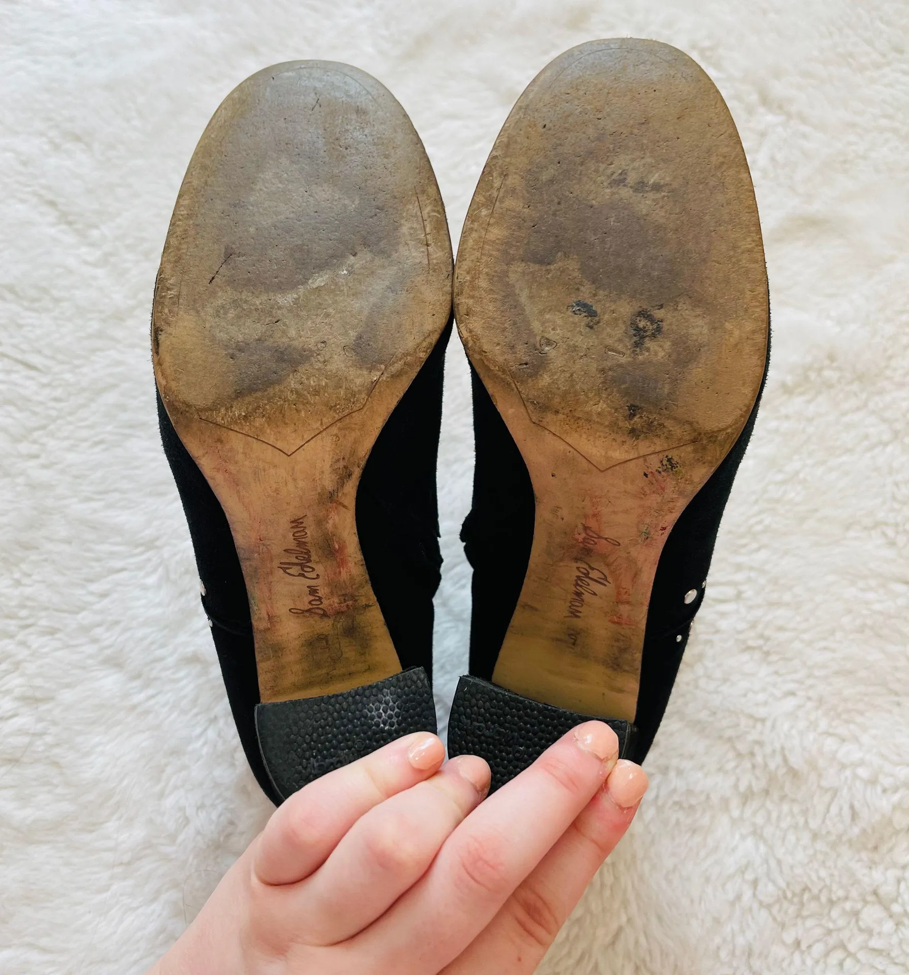 Chandler Black Studded Block Booties - Image 8