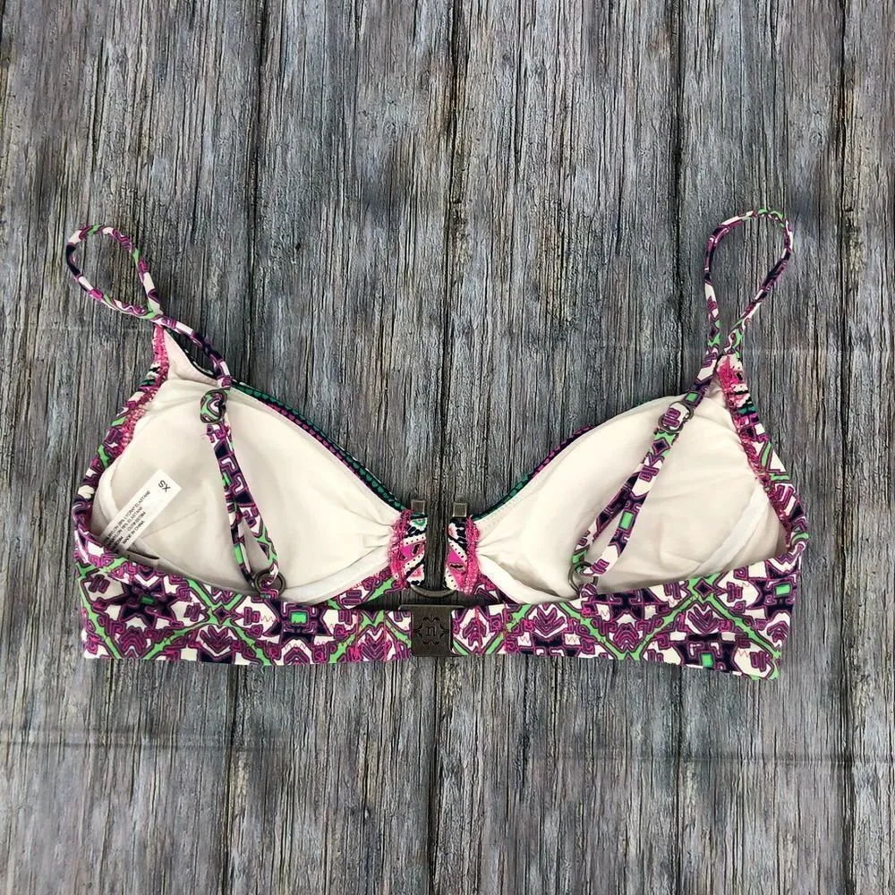 Nanette Lepore Mallorca Mosaic Bikini Swim Top size XS - Image 6