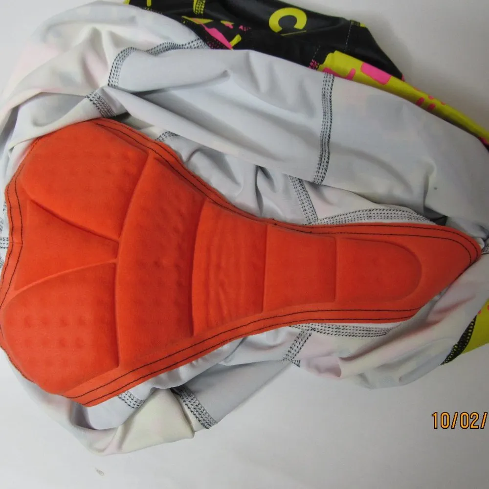 new Epix Shorts XXL Cycling Racing Padded Stretch Black pink yellow the cure - Image 8