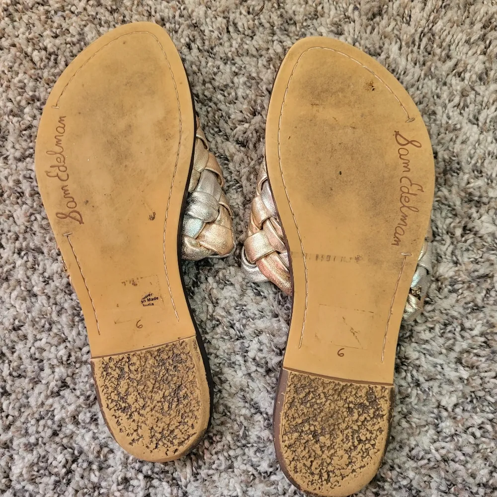 Sam Edelman Metallic Griffin Slide Sandals - Image 3