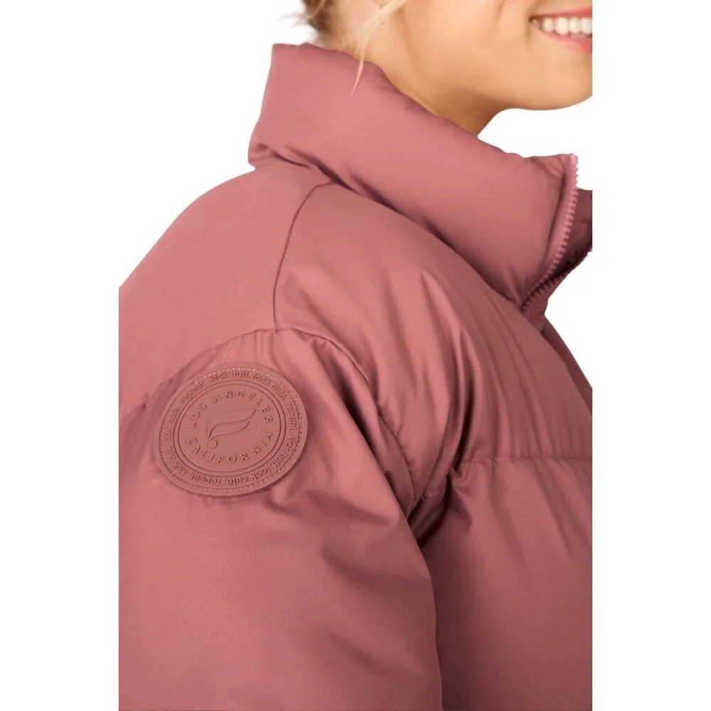 Fabletics Wander Cropped Puffer cherry mocha size small - Image 2