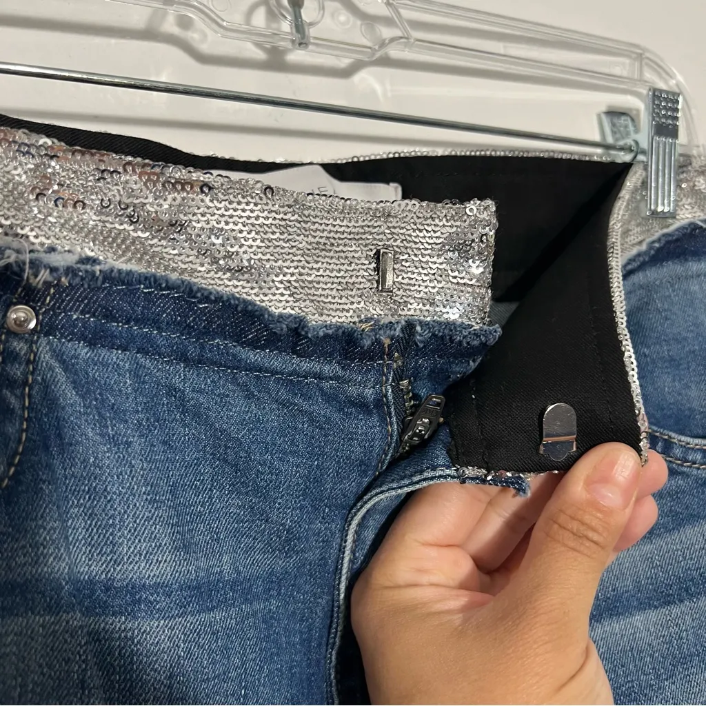 IRO Jeans Jones Sequin‎ Waist Cropped Jeans Size 30 - Image 12