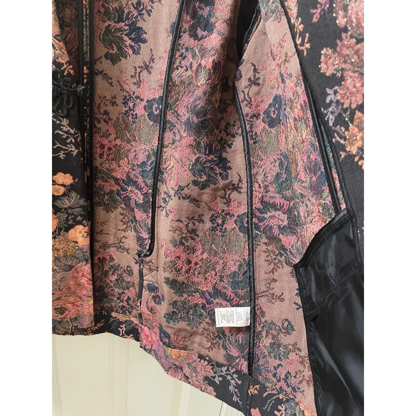 Soft Surroundings Womens Westbury Garden Jacket Jacquard Floral Metallic Size XL - Image 11