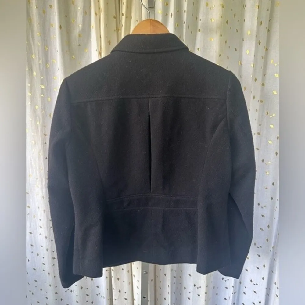 Eddie Bauer Wool Blend Classic Button Down Crop Blazer Coat Jacket Pockets P8 - Image 3