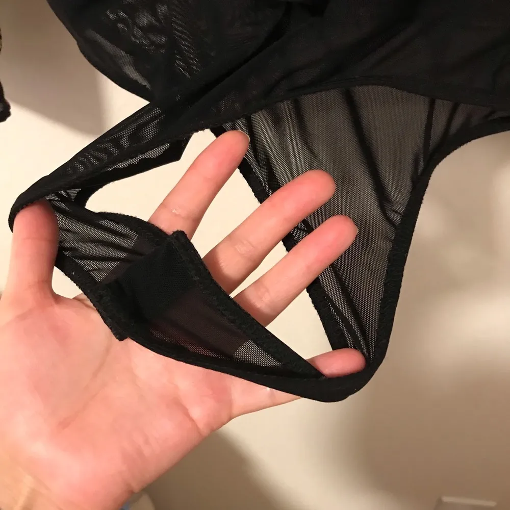 ASTR The Label floral black bodysuit wrap front long sleeve top S flower girly - Image 10