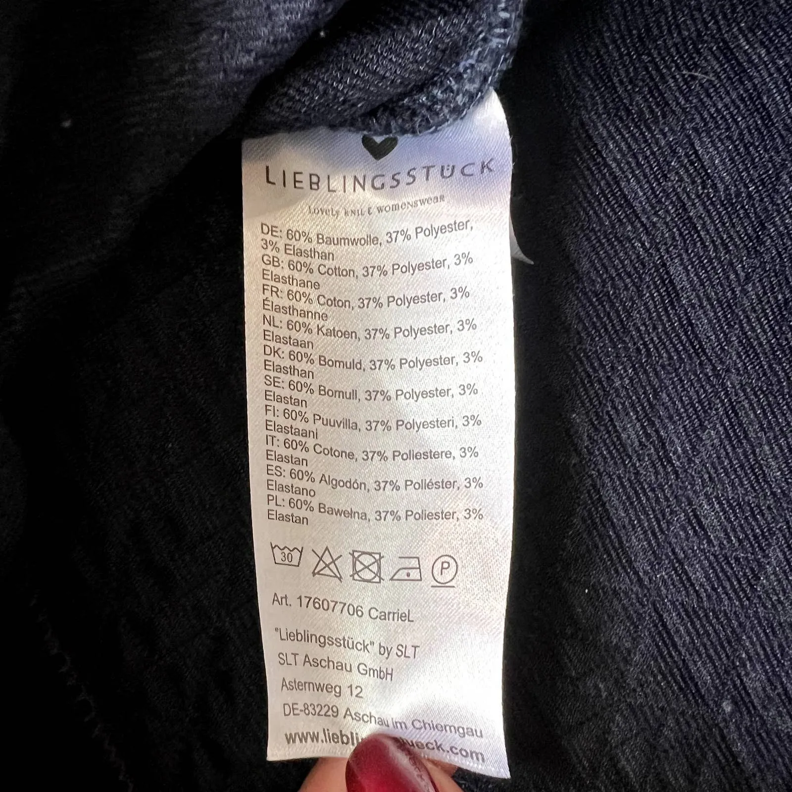 Lieblingsstuck Navy Blue 3/4 Sleeve Textured Quilted Top Scoop Neck Zip size S - Image 7