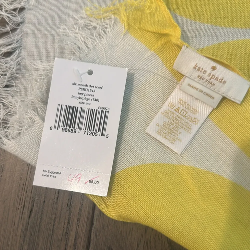 NWT Kate Spade Lightweight Six Month Dot Scarf - Image 4
