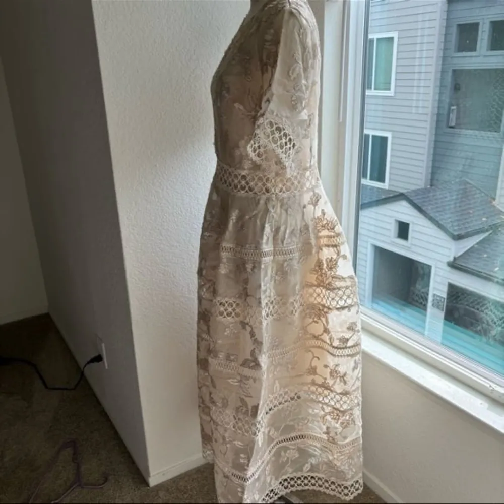 Euc zimmermann silk organza White Lace Midi Dress - Image 10