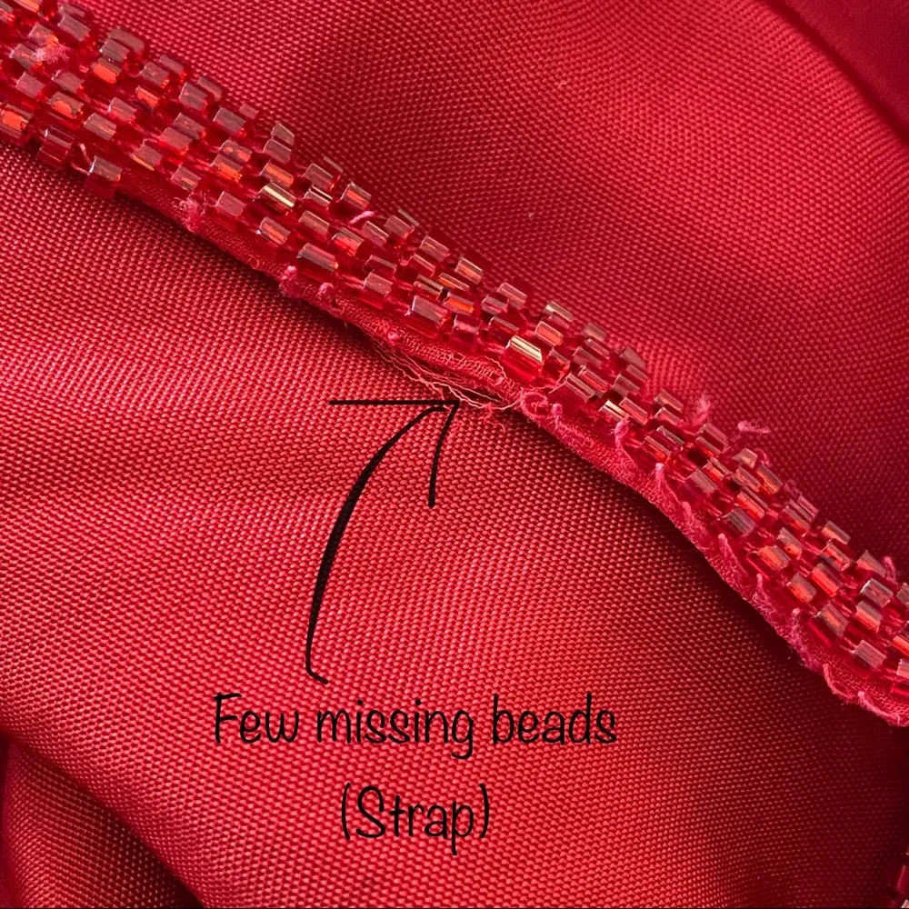 Sean Collection Red Heavy Beaded Formal Gown M - Image 16