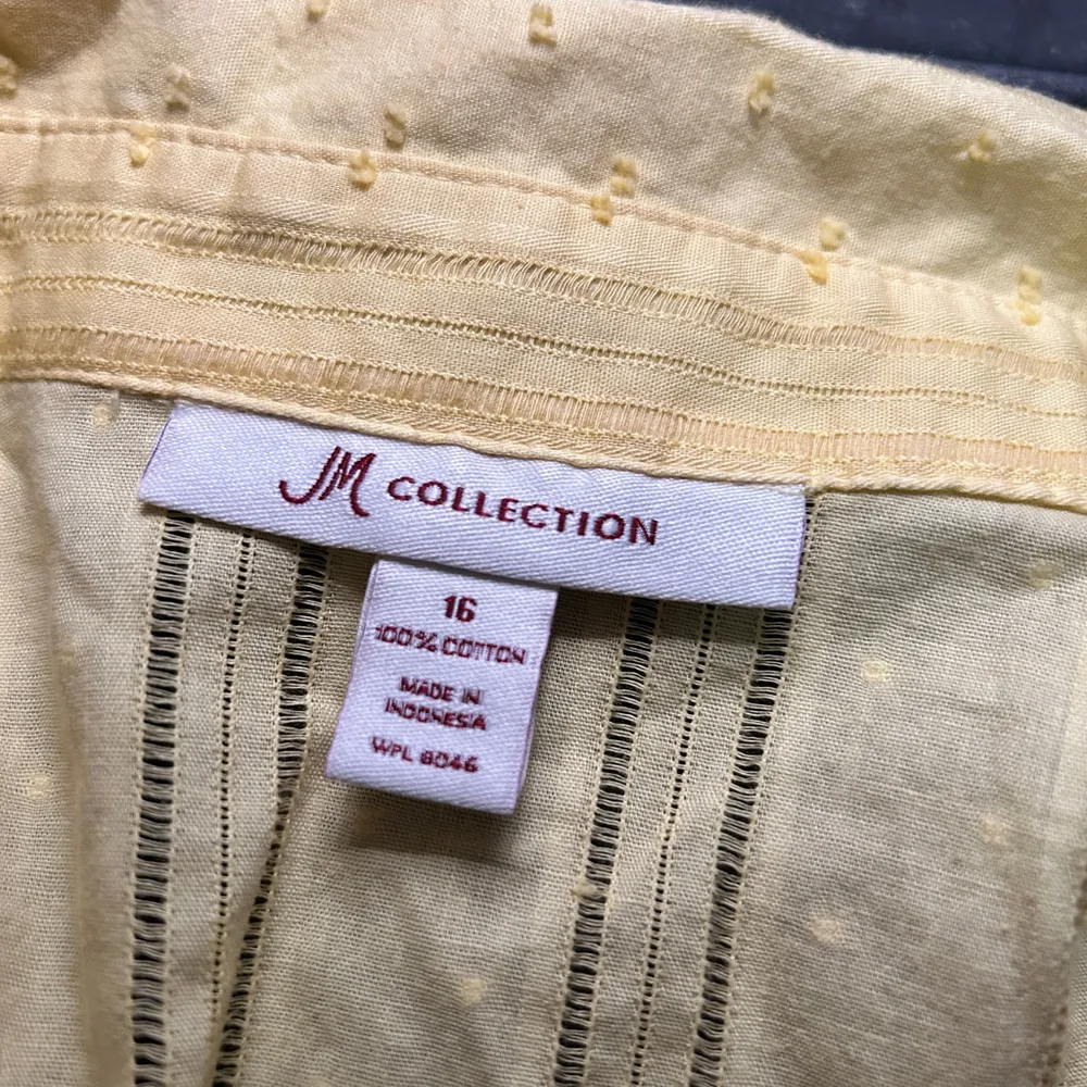 JM Collection Yellow Button-Down Shirt - Women's 16 - Cotton - Image 3