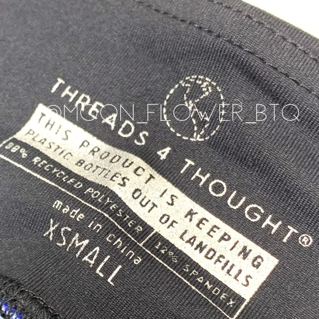 Threads 4 Thought Blue & Black High-Waisted Leggings – Sustainable Activewear - Image 7