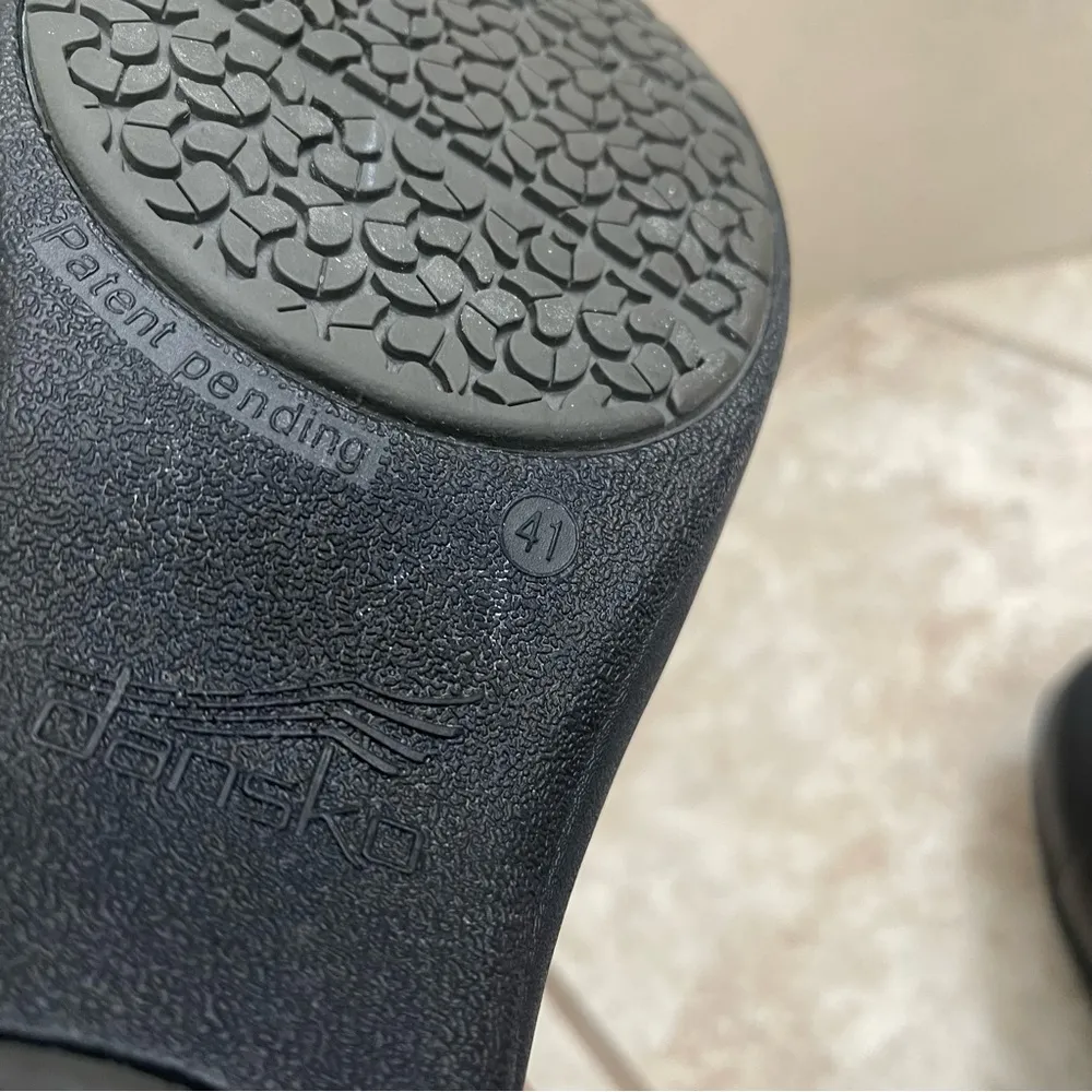 DANSKO Women's Leather Slip Resistant Sneakers black lace up size 41-USA 10.5-11 - Image 10