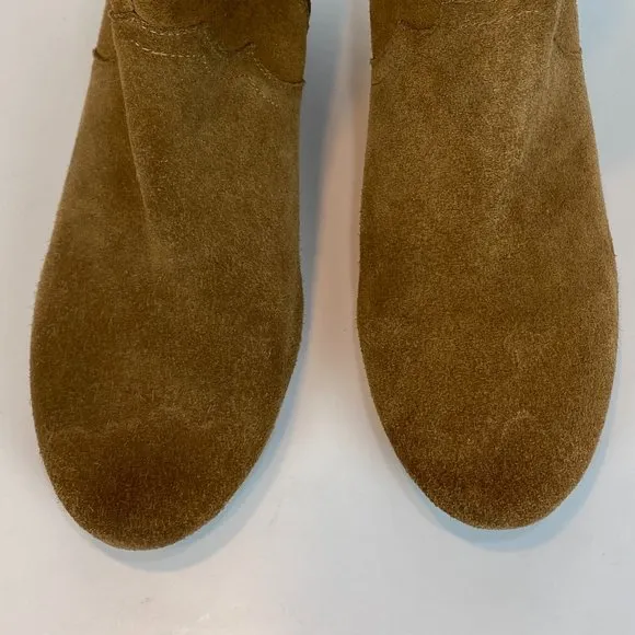 Donald J. Pliner DMSX Ankle Booties 8 Brown Suede Leather Zip Annie Boots‎ Women - Image 6