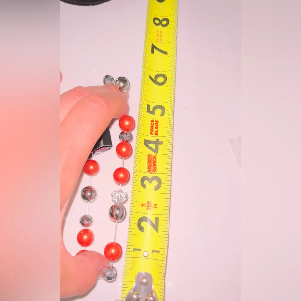 💜 NWT Paparazzi Bundle of 5 Orange & Silver Beaded Jewelry Set - Image 4