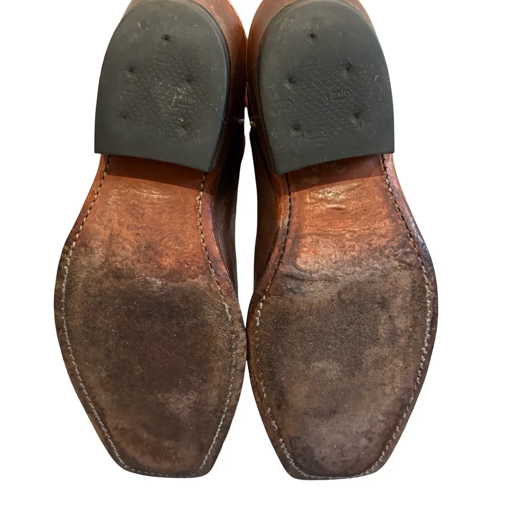 Justin Bent Rail BRL314 Square Toe Western Boots, Sz 6.5 C (also fits Sz 7B) - Image 14