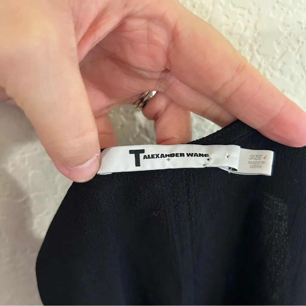 T by Alexander Wang // Black Snap Button Mini Dress - Image 5