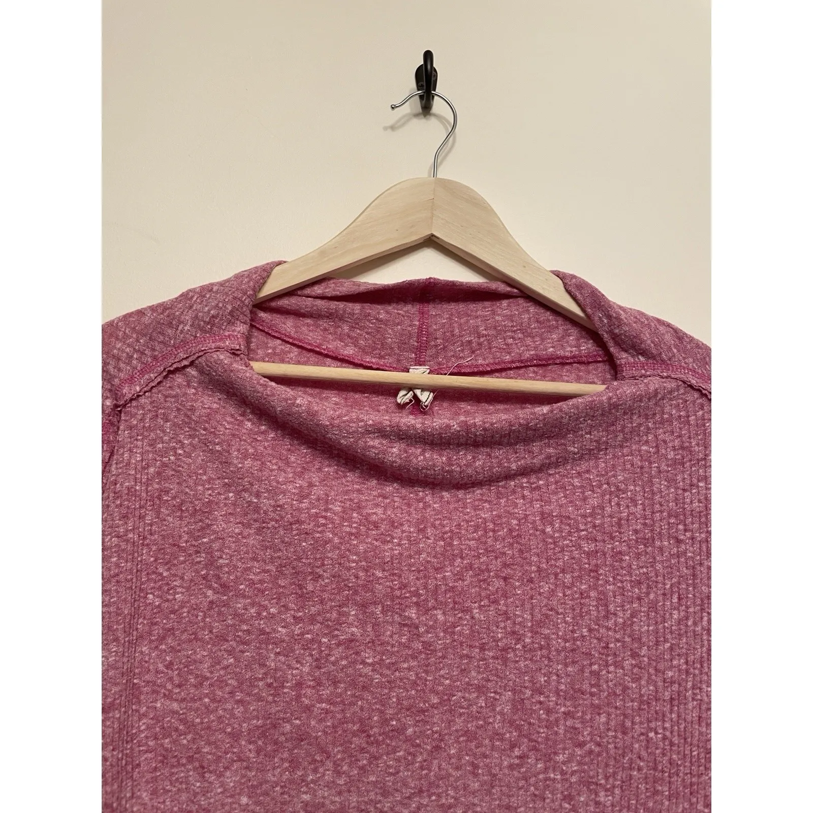 Free People‎ Londontown Top Women Small Pink Long Sleeve Asymmetrical Oversized - Image 4