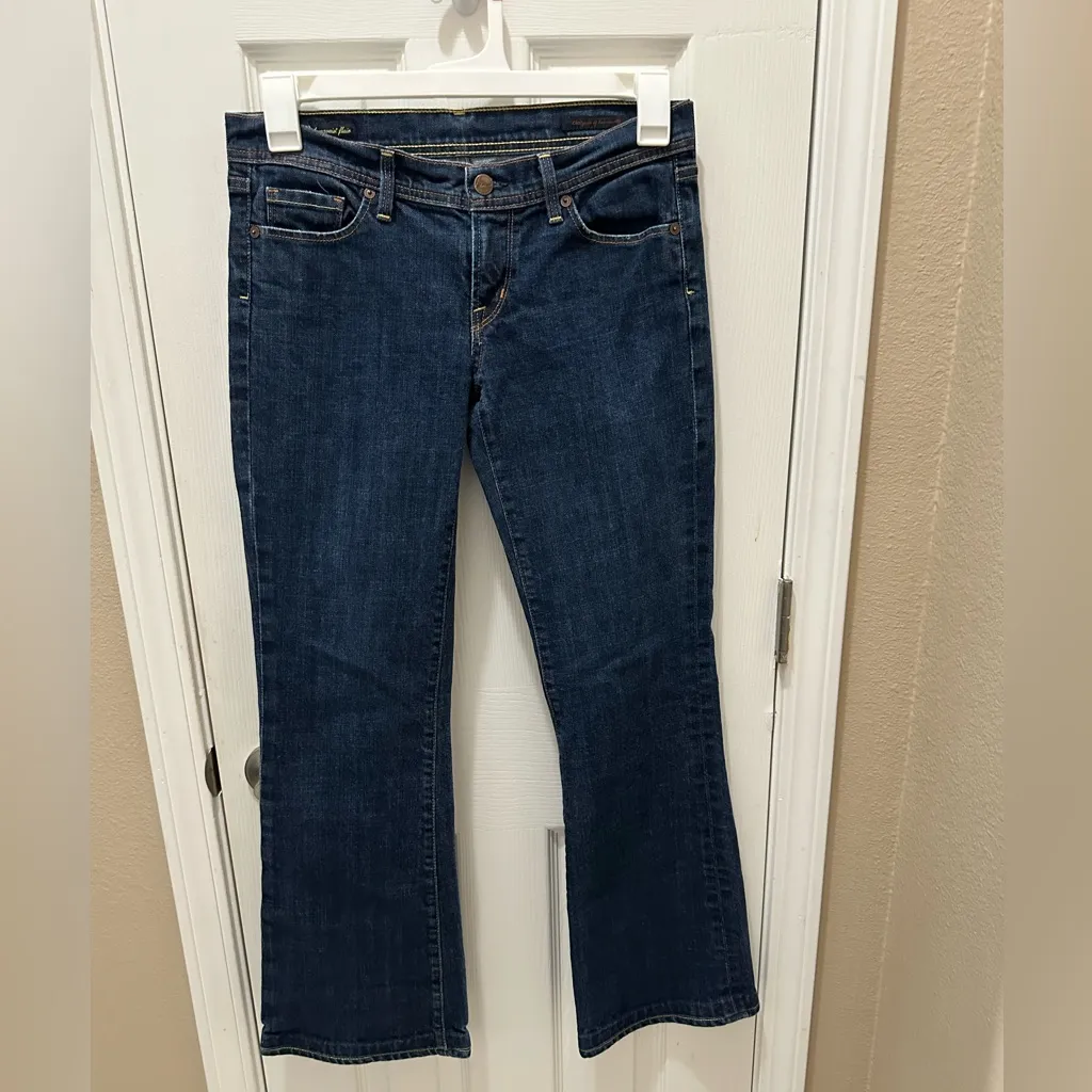 CITIZENS OF HUMANITY flare stretch jeans size 29 dark wash low rise Y2K - Image 4