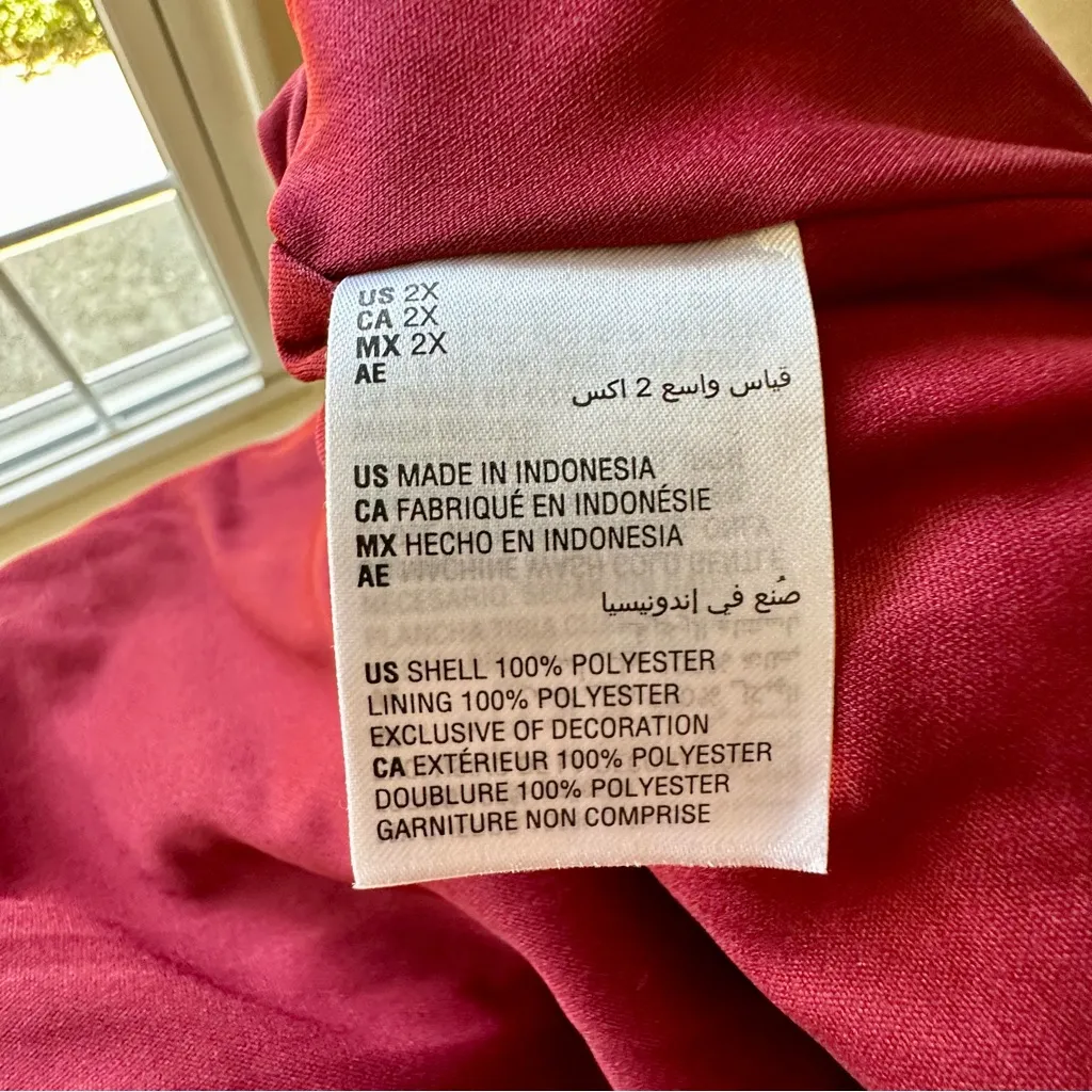 Charter Club Burgundy Lace Midi Dress Crochet Lace Flowers Boho Chic Witchy Vibe - Image 13