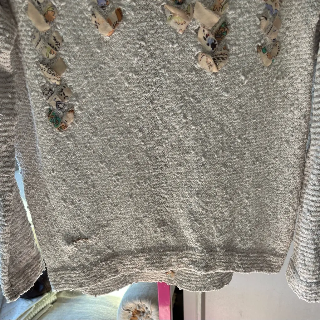 Akemi + Kin  Chic White Sweater with Embellished Neckline medium - Image 6