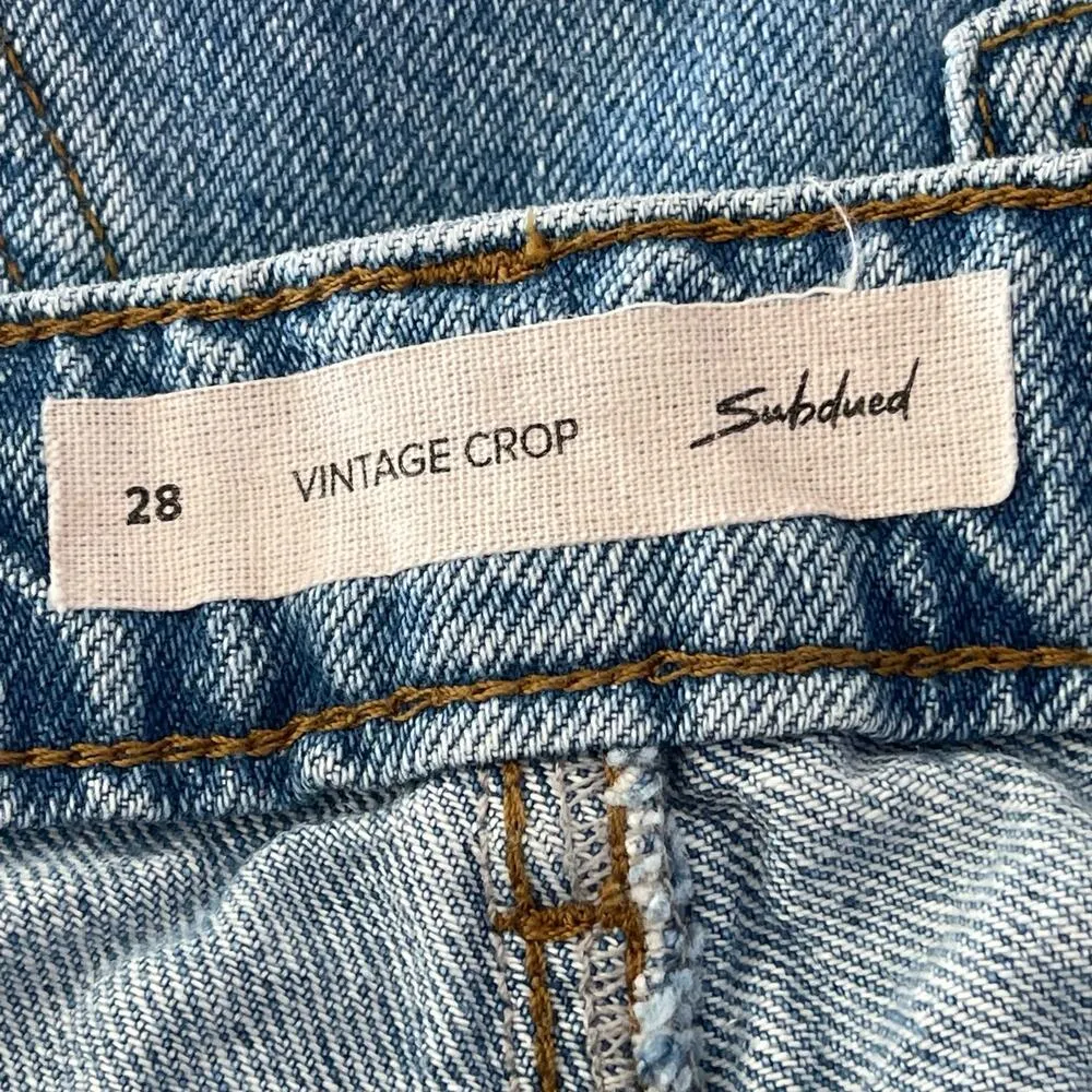 Subdued SZ 28 Vintage Crop Jean Shorts Button - Image 6