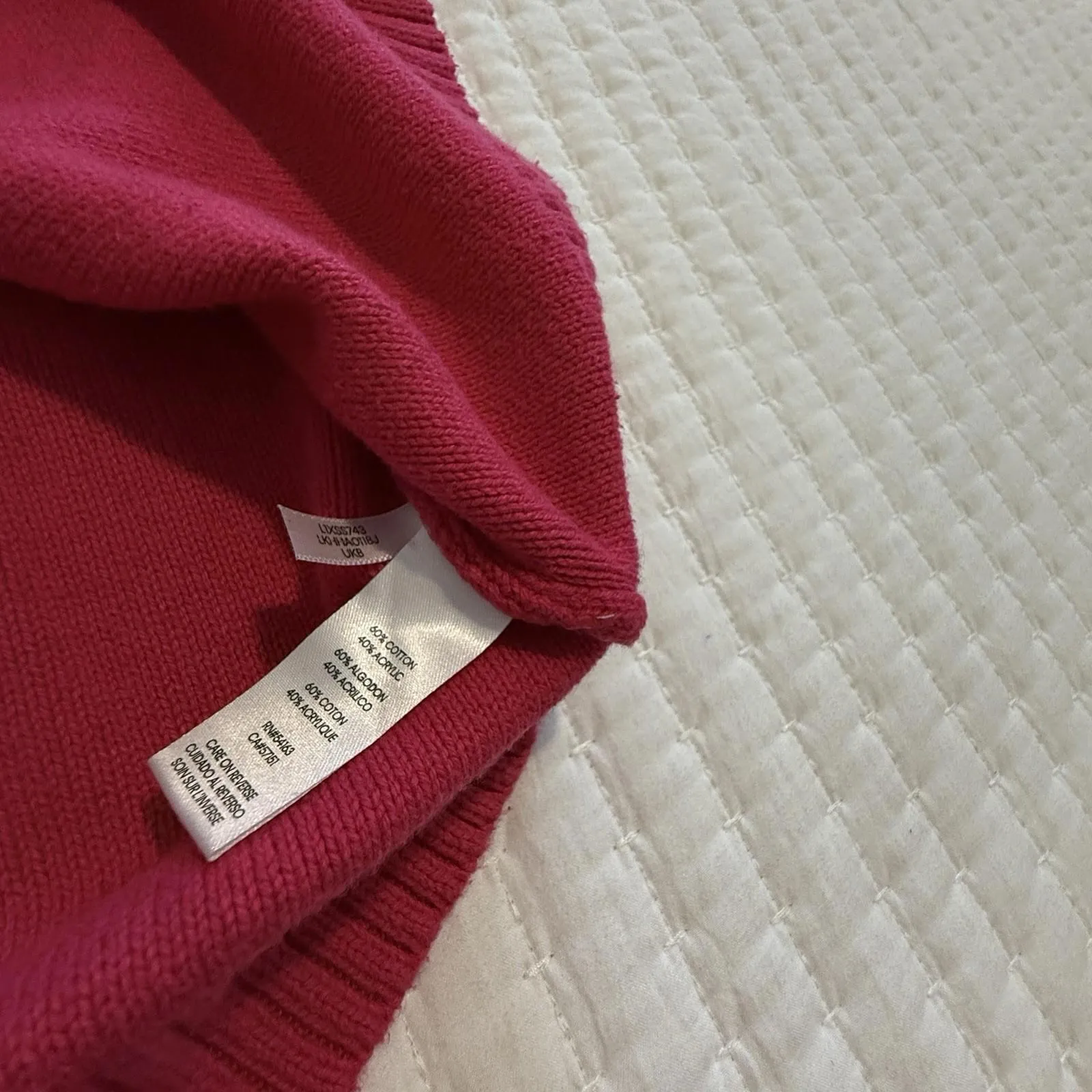 Karl Lagerfeld  Eiffel Tower Pink / Black Pullover Knit Sweater Sz L Large - Image 7