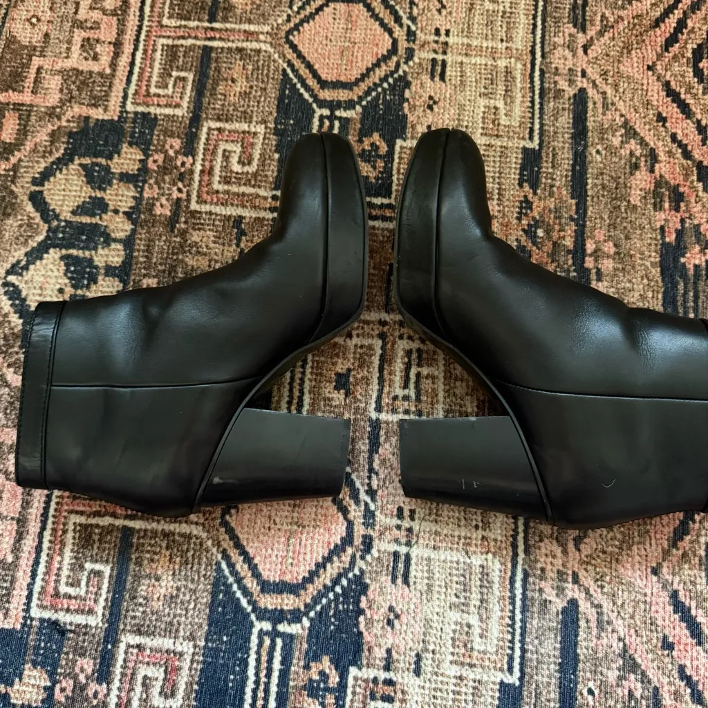 Acne Studios Orbit Black Leather Heeled Ankle Boots EU 40 / US 10 - Image 7