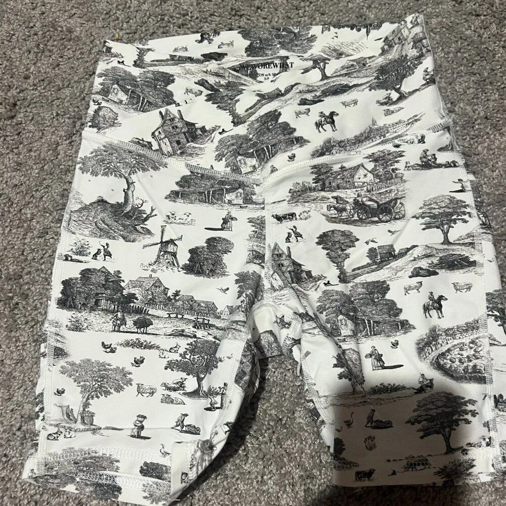 {WeWoreWhat} Brand New Toile Splice Biker Shorts small - Image 4