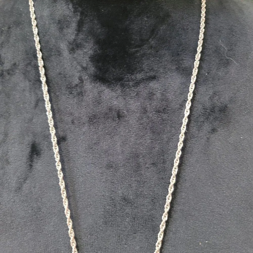 Womens Silver Crystal Diamante Tusk Horn Tooth Pendant Necklace - Image 3