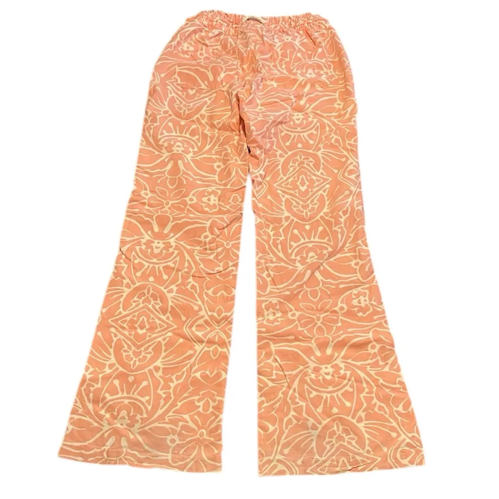 Roxy Medium Oceanside Print Drawstring Linen Blend Pants - Image 4