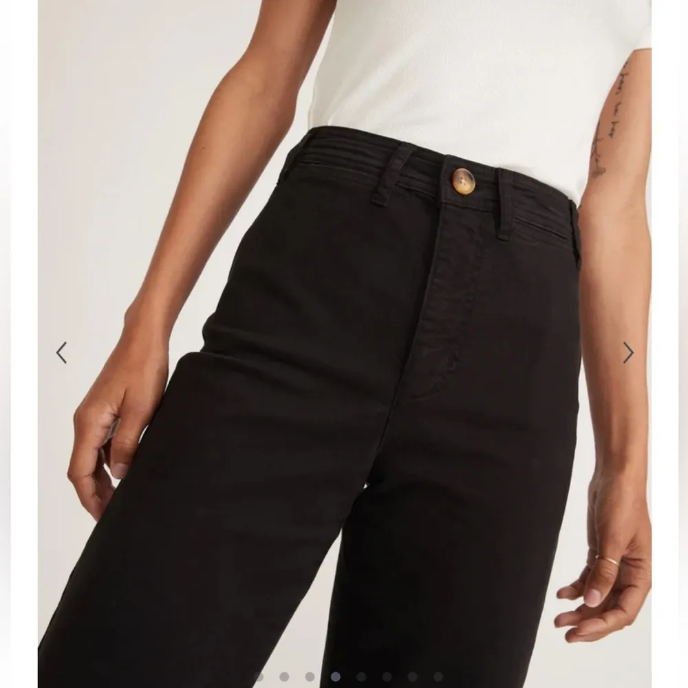 Marine Layer Bridget Crop Hi Rise Cotton Pant in Faded Black - Image 6