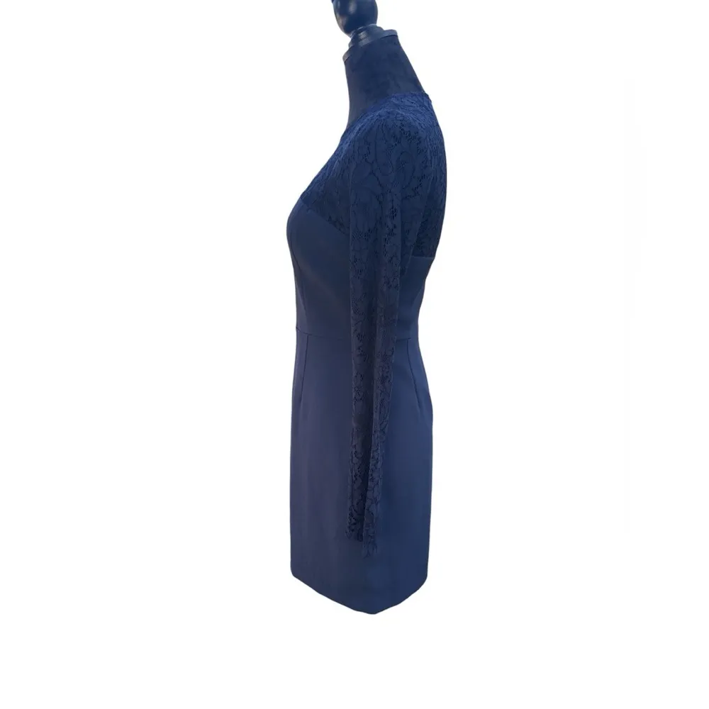 Babaton Masaki Navy Lace Bustier Mini Dress NWT Size 6 (Aritzia Starboard) - Image 3