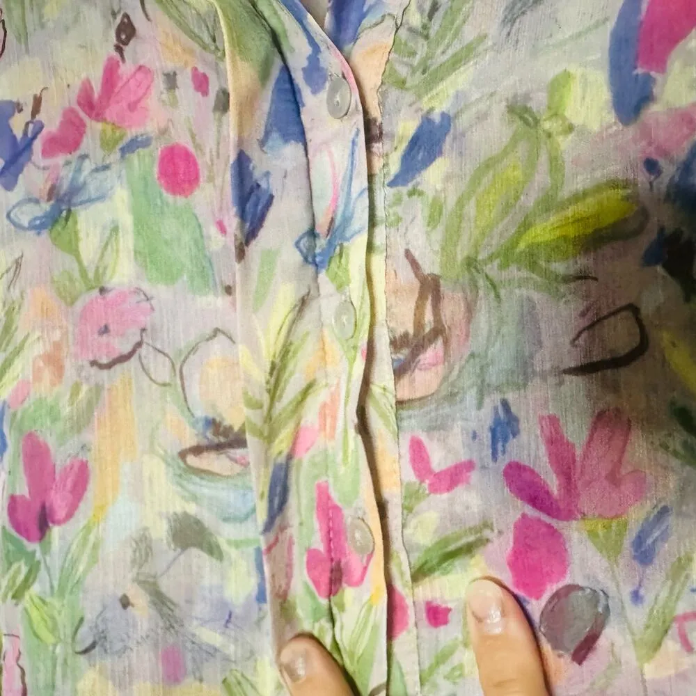 MISA Los Angeles Hilma Multicolor Flowy Floral Print Sleeveless Dress Size Large - Image 11