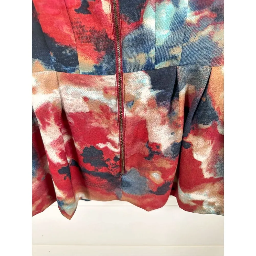 NWOT W118 by Walter Baker Women's Sleeveless Peplum Top Blouse Multicolor Small - Image 9