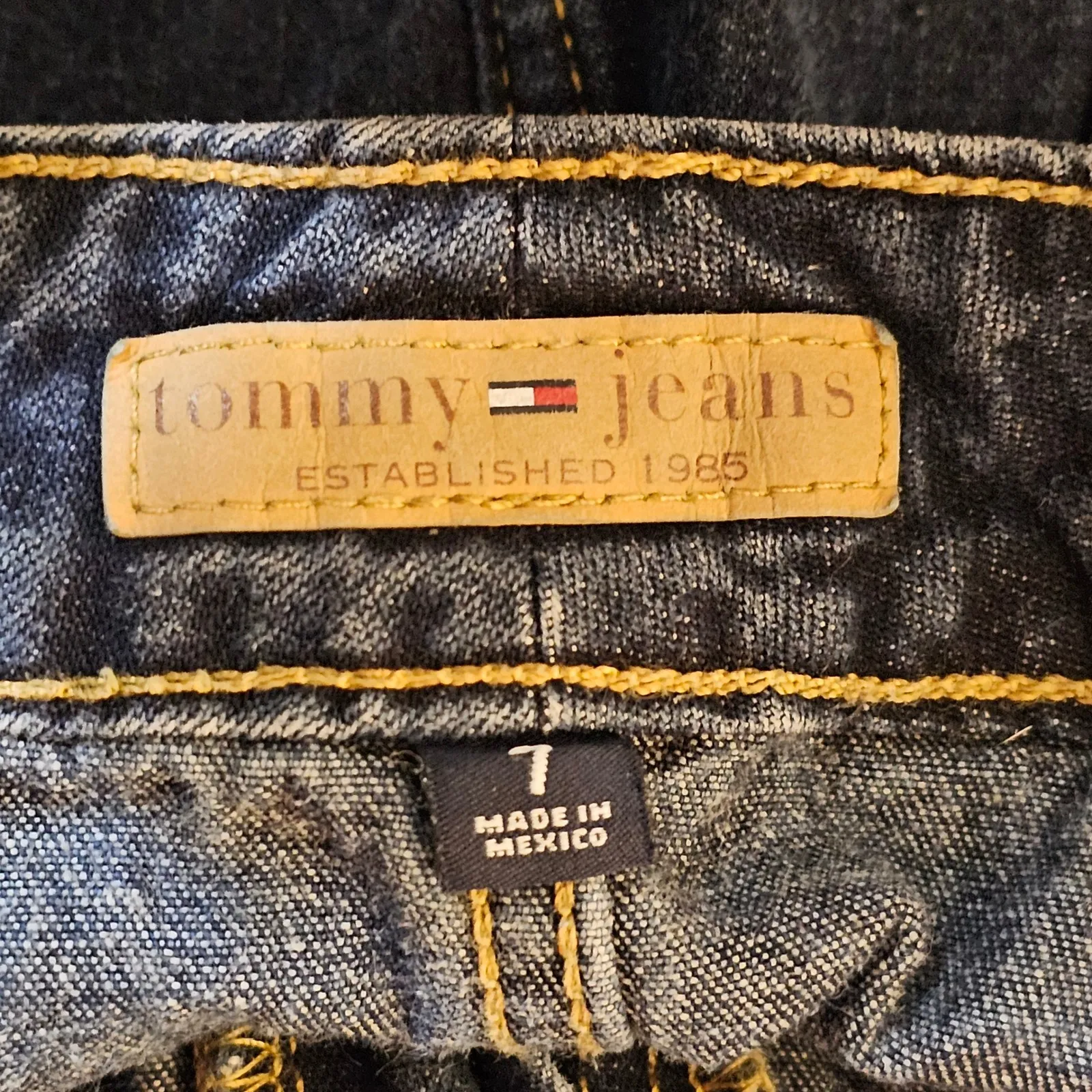 Vintage Y2K Womens Juniors Tommy Jeans Hilfiger Denim Mini Skirt‎ 7 Blue Size undefined - Image 4