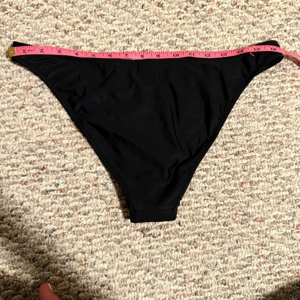 J.Crew NWT  Heritage 1989 high-leg bikini bottom Black- Size Large - Image 7