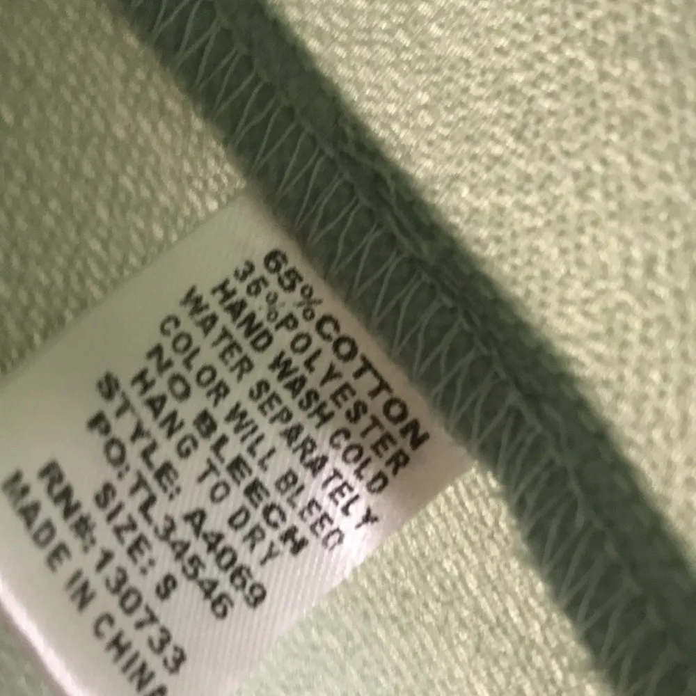 Umgee Mint Green Crepe Sheer floral Embroidered Sleeves A-line tunic top size S - Image 9