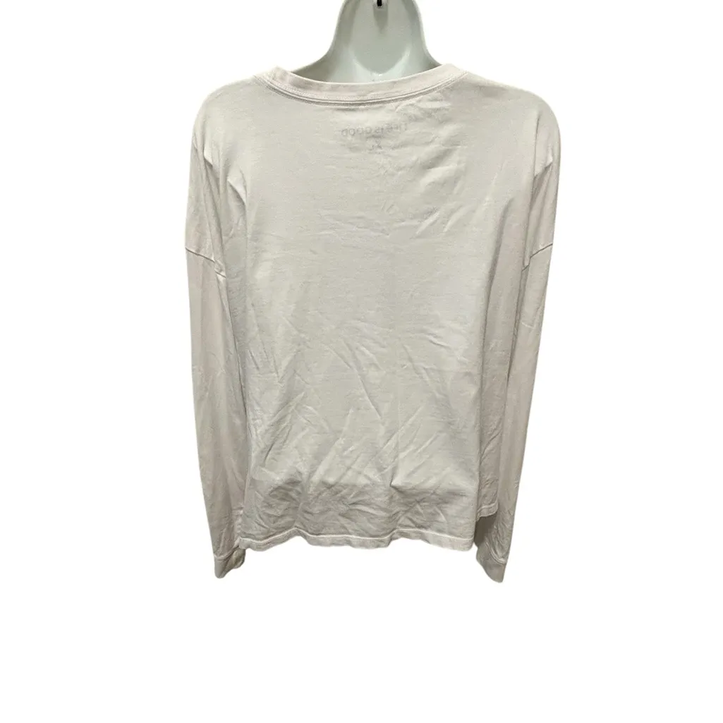 Life is Good Crusher Tee Long Sleeve White Sz XL Tropical Palm Trees and Stripes - Image 4