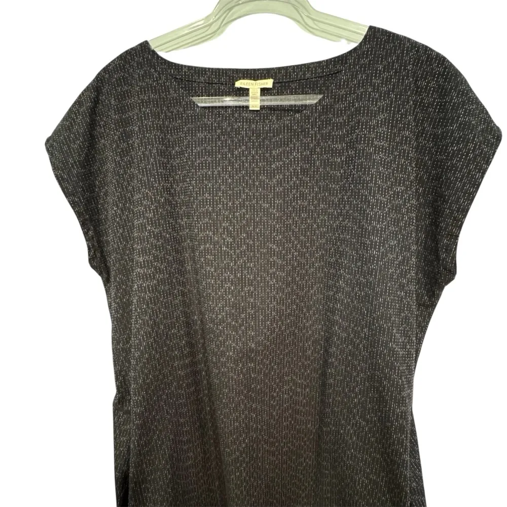 Eileen Fisher 100% Organic Cotton Oversized Lagenlook Dress w/Pockets Size L - Image 3