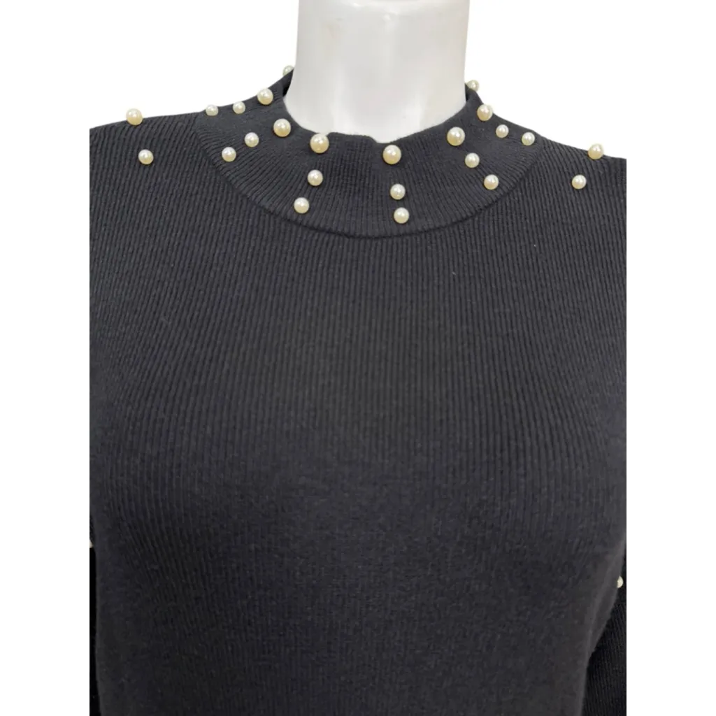 Cato Black Pearl Embellished Sweater Dress NWT Plus Size 18/20W - Image 4