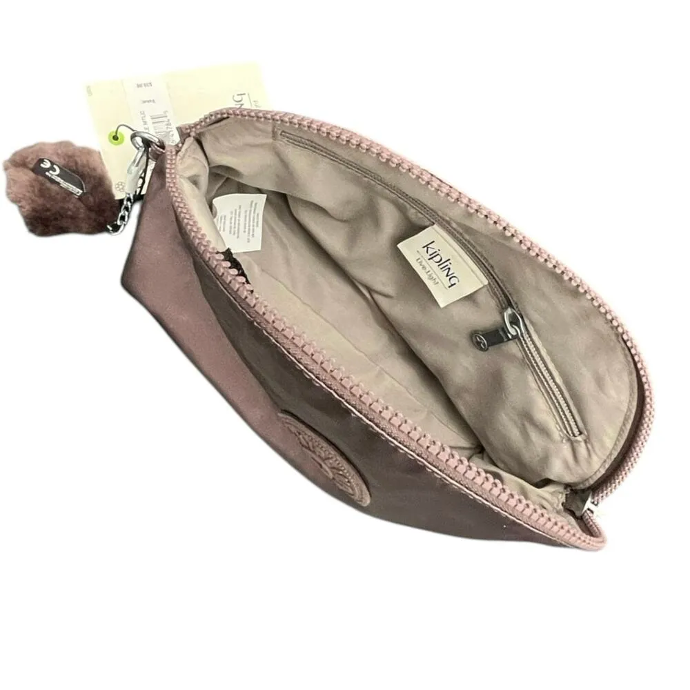 Kipling Zadok Cosmetic Bag Zadok purple Metallic Monkey Keychain Pouch - Image 6