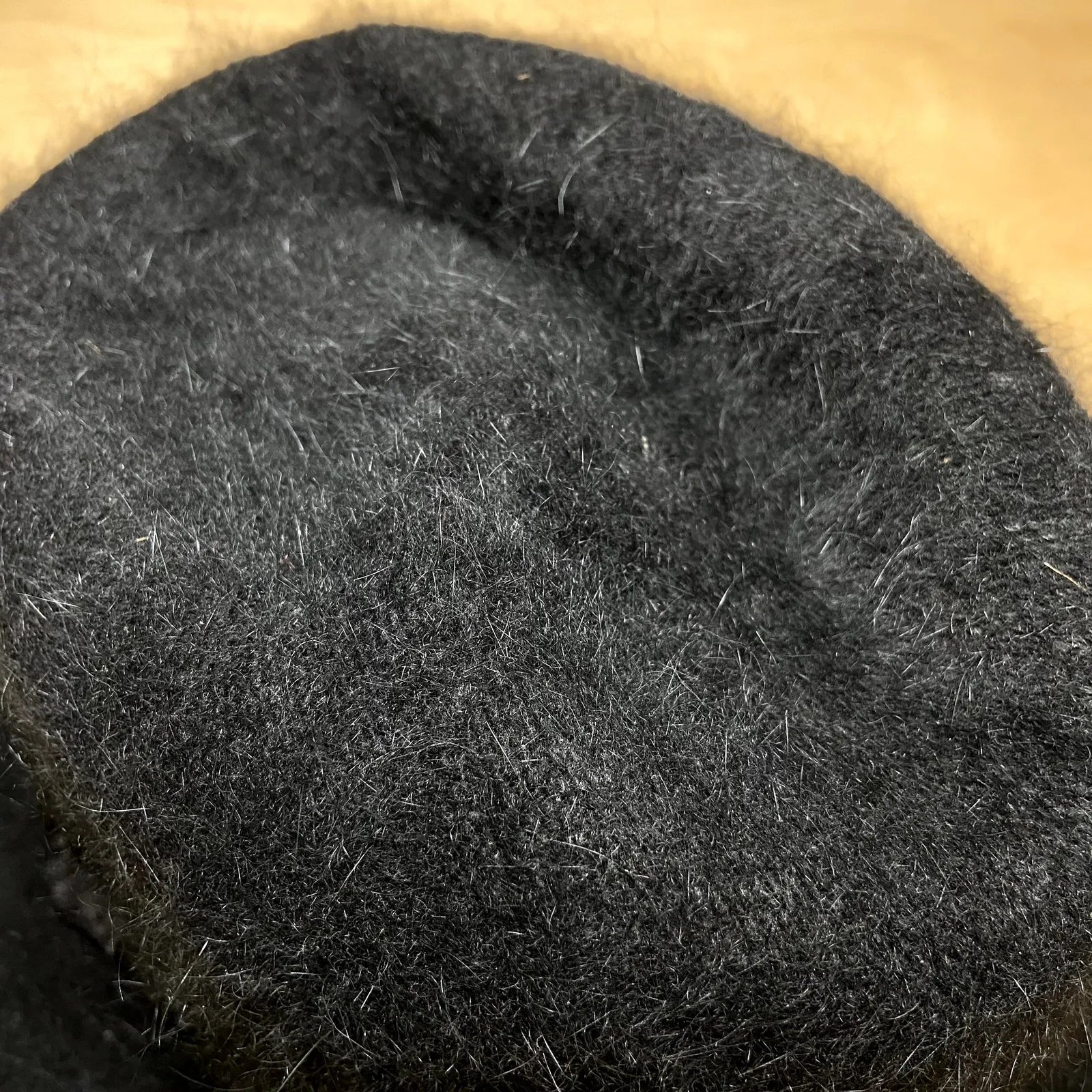 Vintage Liz Claiborne Tophat Rabbit Hair Wool Bow Black One Size - Image 2