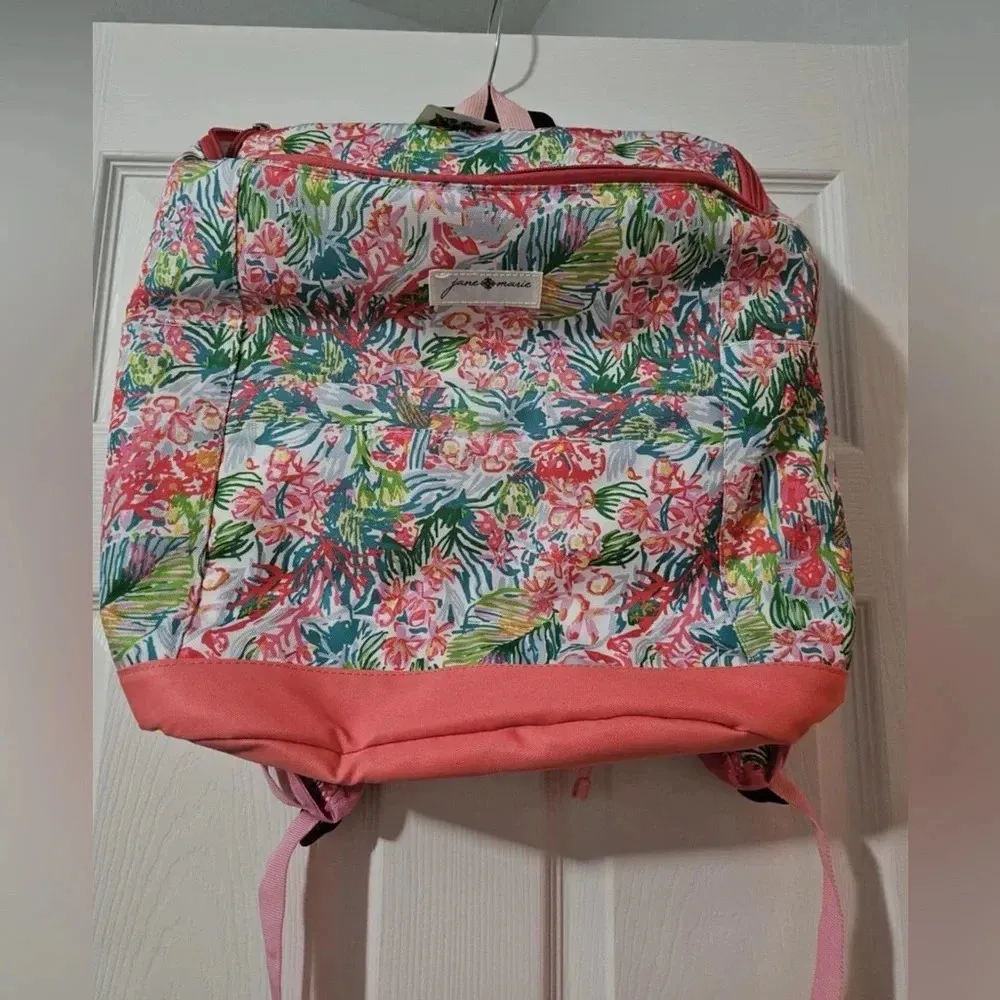Jane Marie CANVAS COOLER BACKPACK NEW Pink - Image 4